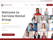 Tablet Screenshot of fairviewdentalcare.com